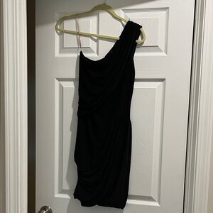 Soprano Black One-Shoulder Dress